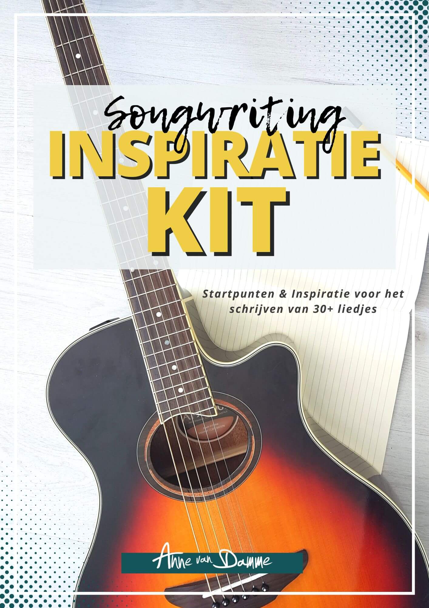 Met de songwriting inspiratie kit ontdek je verschillende startpunten en kun je minstens 30 liedjes schrijven.