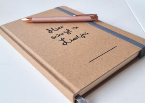 Schrijf je liedjes op in een notitieboekje. Je krijgt dit bij de songwriting inspiratie kit.